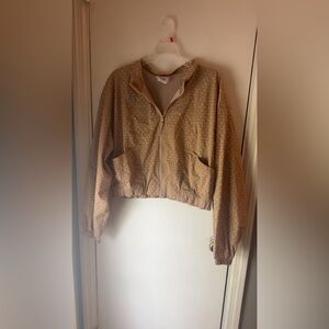 Champion Tan Bomber Jacket with Stand-Up Collar